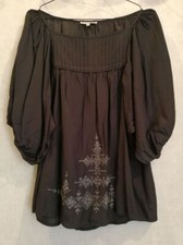 Blouse gris anthracite coupe large coton et nylon T36 Good Look (1906067)