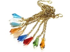 Iridescent Crystal Clock 16 Faceted Dowsing Psychic