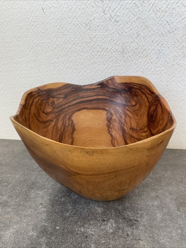 Ancien saladier bois olivier - ancien,