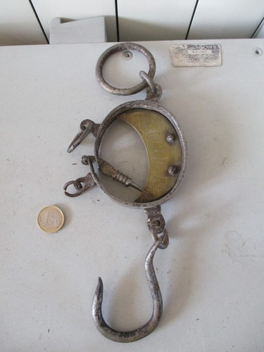 Ancien peson fer et - peson, laiton