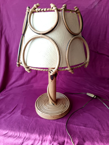 Lampe poser rotin bambou - en, rotin/bambou
