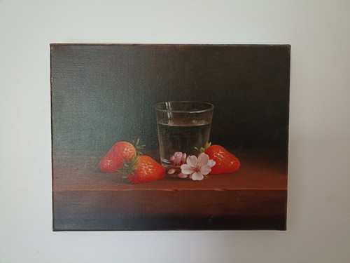 Tableau huile sur toile de - a,