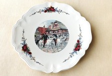 Plat à gâteaux en faïence