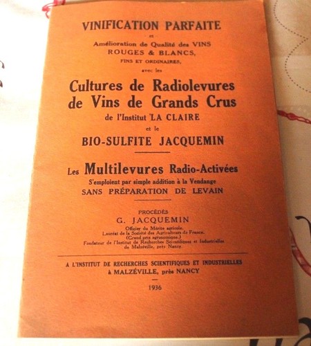 Vinification cultures - vinification,