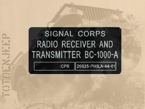 Plate plaque radio ww2 - radio,
