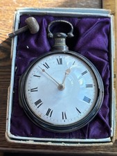 c.1795 18th century Verge Fusee B Clowes Liverpool Watch Sterling Silver English