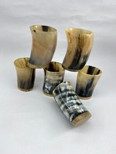 Lot de 6 verres à shot en corne à boire Viking | 2 verres à shot cadeau de Noël