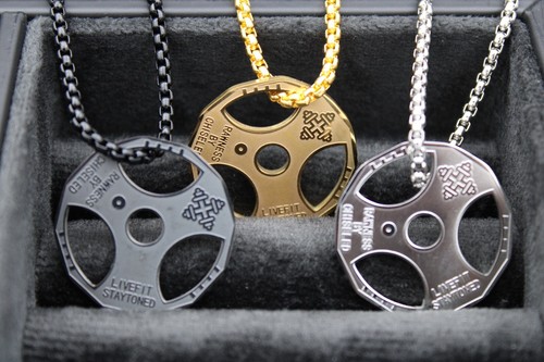 Collier disques haltères - collier, d'haltères