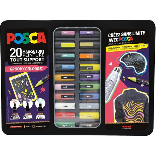 Posca mallette groovy - posca,