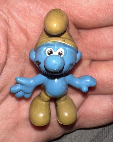 Figurine schtroumpf doré - figurine,