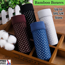 4 PACK Bamboo Men's Underwear Boxer Shorts Set Breathable Underpants Men Briefs