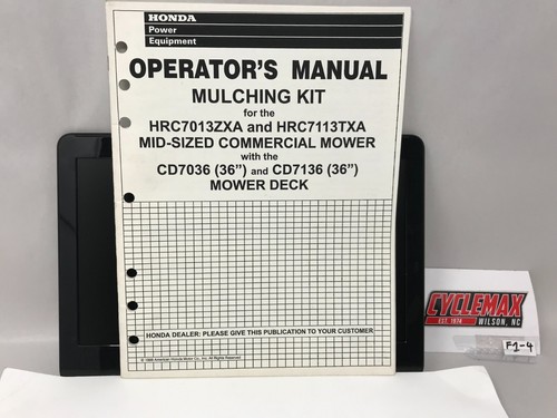 1998 honda operator - operator's, manual