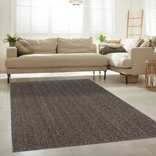 Tapis D'Extérieur Résistant Aux Intempéries Balcon Salon Uni Boho Anthracite