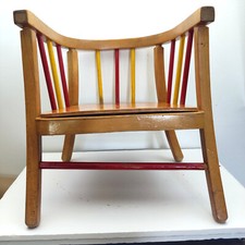 Chaise fauteuil enfant à pot ancienne 1960 vintage en bois sans le pot bon état