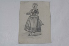 Dessin original Femme costume