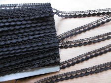 16 Metre Thin Black Lace Braid