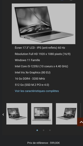 Ordinateur portable neuf acer - ordinateur,