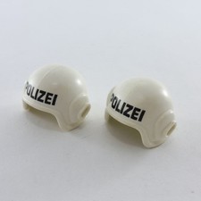 11805 Playmobil Lot de 2 Casques Pilote Hélicoptère Blanc Police POLIZEI