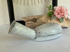 525⚜️ Antique Enameled Sheet Metal Urinal Length 28 Cm Vintage