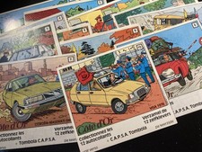 série des 12 autocollants