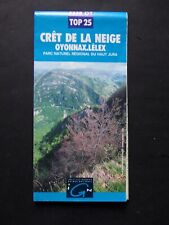 carte IGN 3328 OT TOP 25 randonnée - CRÊT DE LA NEIGE OYONNAX LÉLEX - 1998