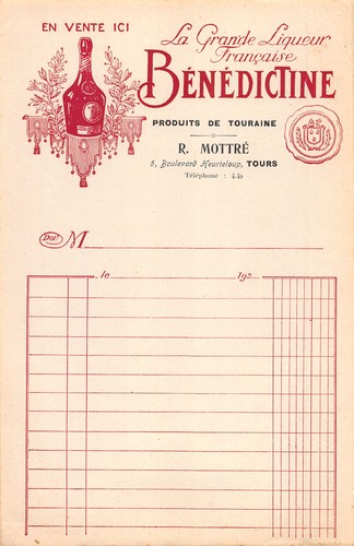 1920 benedictine mottre - 1920, r