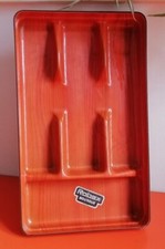 VINTAGE DESIGN ROBEX ITALY CUTLERY RACK 60 / 70 ORANGE COLOR