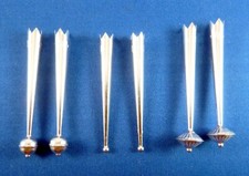 THREE pairs NEW Sterling Silver BOLO TIPS beaded, corrugated hogan bola tie tips