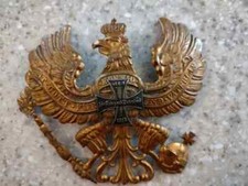 WWI Allemand Laiton Aigle Casque Insignes Antique Designer Cadeau
