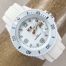 Ice-Watch Women Sport White Rubber Quartz Analog 40mm Watch 7 1/4"
