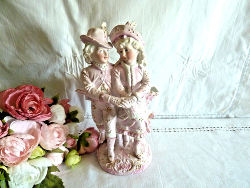 Ancien biscuit porcelaine rose