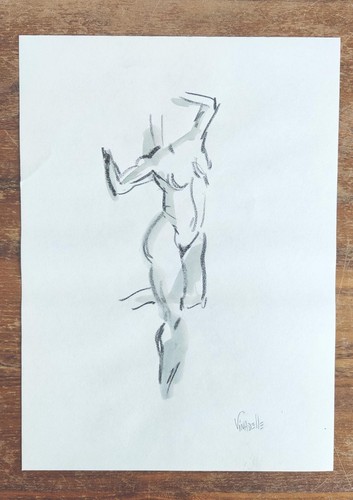 Dessin croquis étude - de, nue