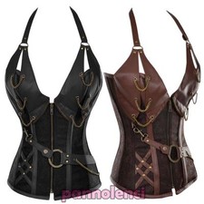 Corset Bustier Femme String Taille Écologique Steampunk Bustier Neuf DL-1864