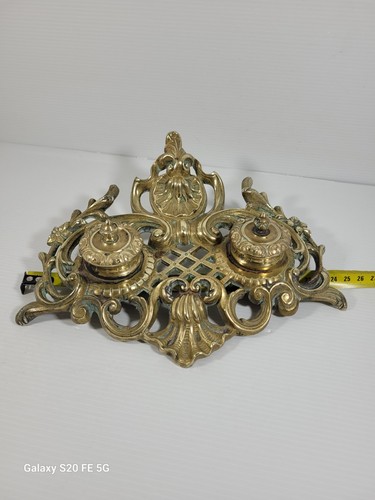 Encrier bronze ancien - ancien, de