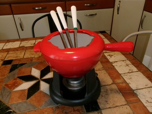 Creuset service fondue - a,