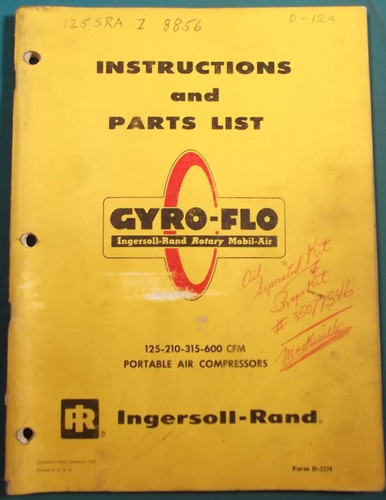Ingersoll rand 125 210 315 - ingersoll,
