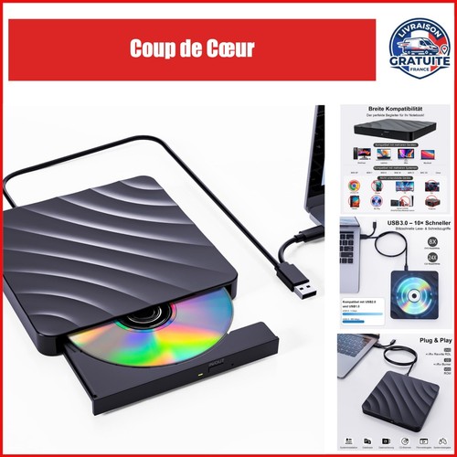 Lecteur dvd externe usb - externe,