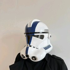 Casque Star Wars Masque Bleu Blanc PVC Cosplay Déguisement  Clone Storm Trooper 