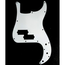 Pickguard Precision Basse Blanc 3ply. P-Bass® USA - pots holes 10mm