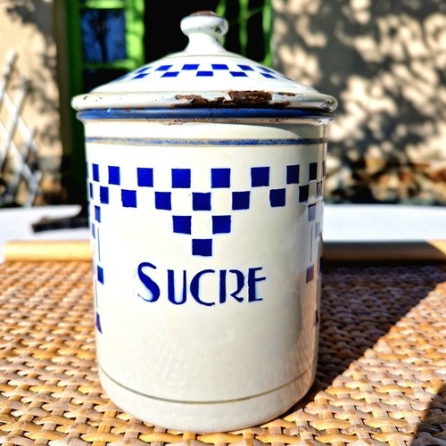 Ancien pot épices tôle - en,