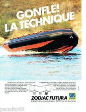 ADVERTISEMENT ADVERTISING 016 1982 ZODIAC inflatable boat Mark III Futura
