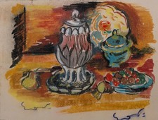 Emile Othon Friesz: Still Life at the Confectioner - Signed Gouache