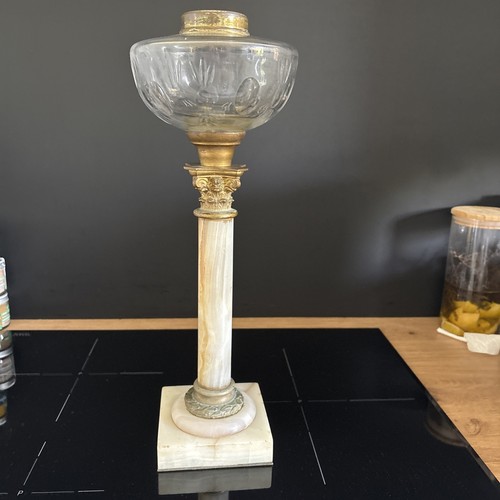 Lampe petrole 19e marbre - lampe,