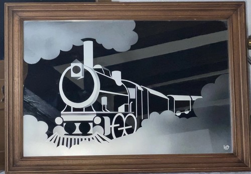 Miroir vintage locomotive - , à