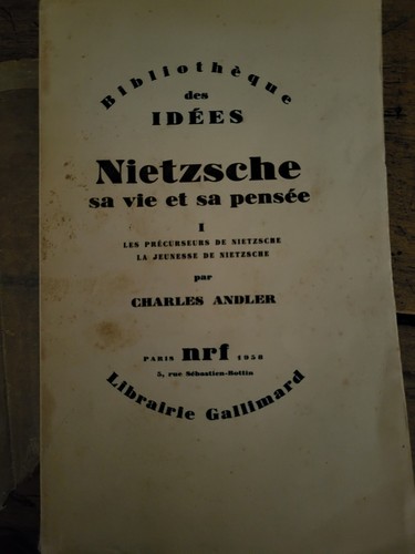 Nietzsche vie et - "nietzsche,, sa