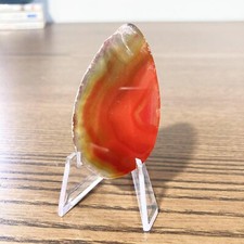Natural Red Agate Slice | Polished Semi-Precious Decorative Stone »