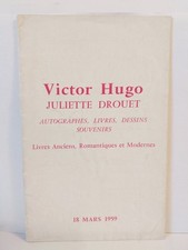 victor hugo juliette drouet 18 mars 1959 autographes, livres, dessins etc.