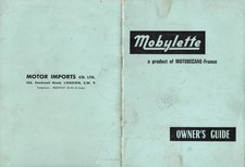 1966 Mobylette Motobecane Owners Guide Manual / Booklet