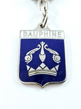 PORTE-CLES - RENAULT DAUPHINE Original ROBRI Vintage Garages Métal ÉMAILLÉ 1960s