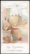 santino-holy card AIGUEBELLE-le parabole. THE RICH FOOL